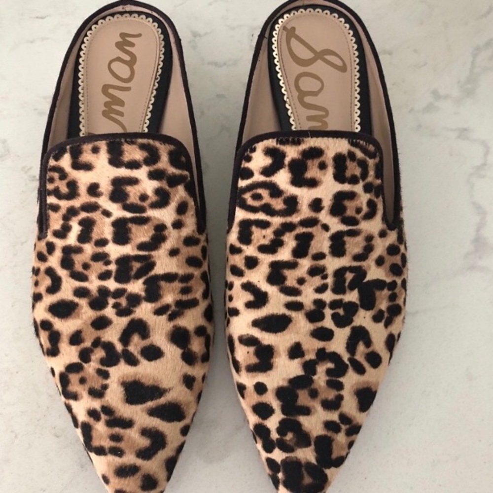 SAM EDELMAN leopard mules